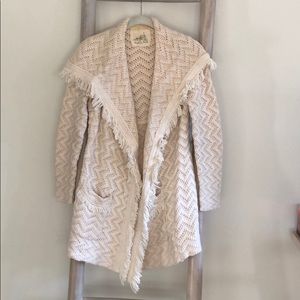 Angel of the North Chevron Cable Knit Cardigan